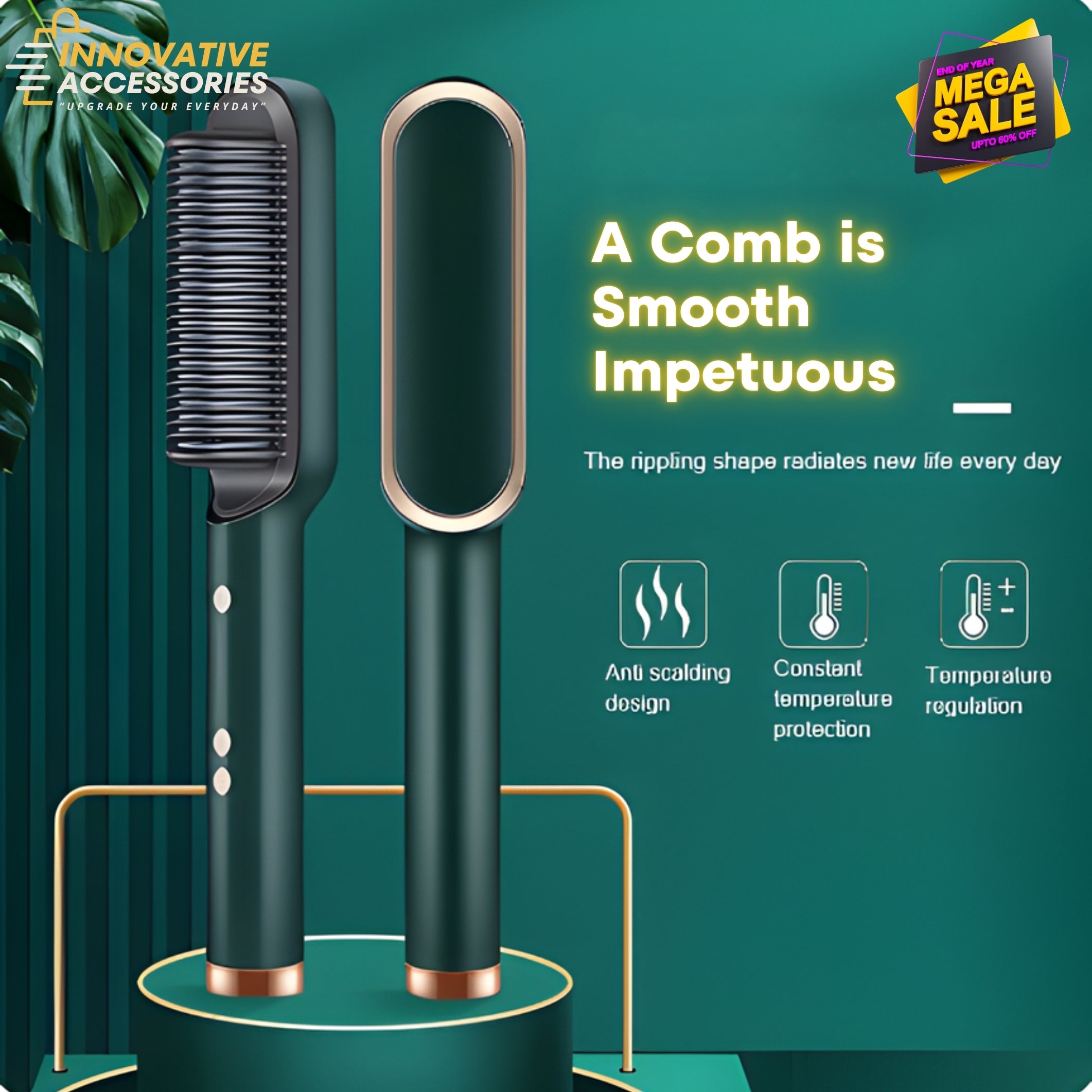 Smart Hair Straightener Comb