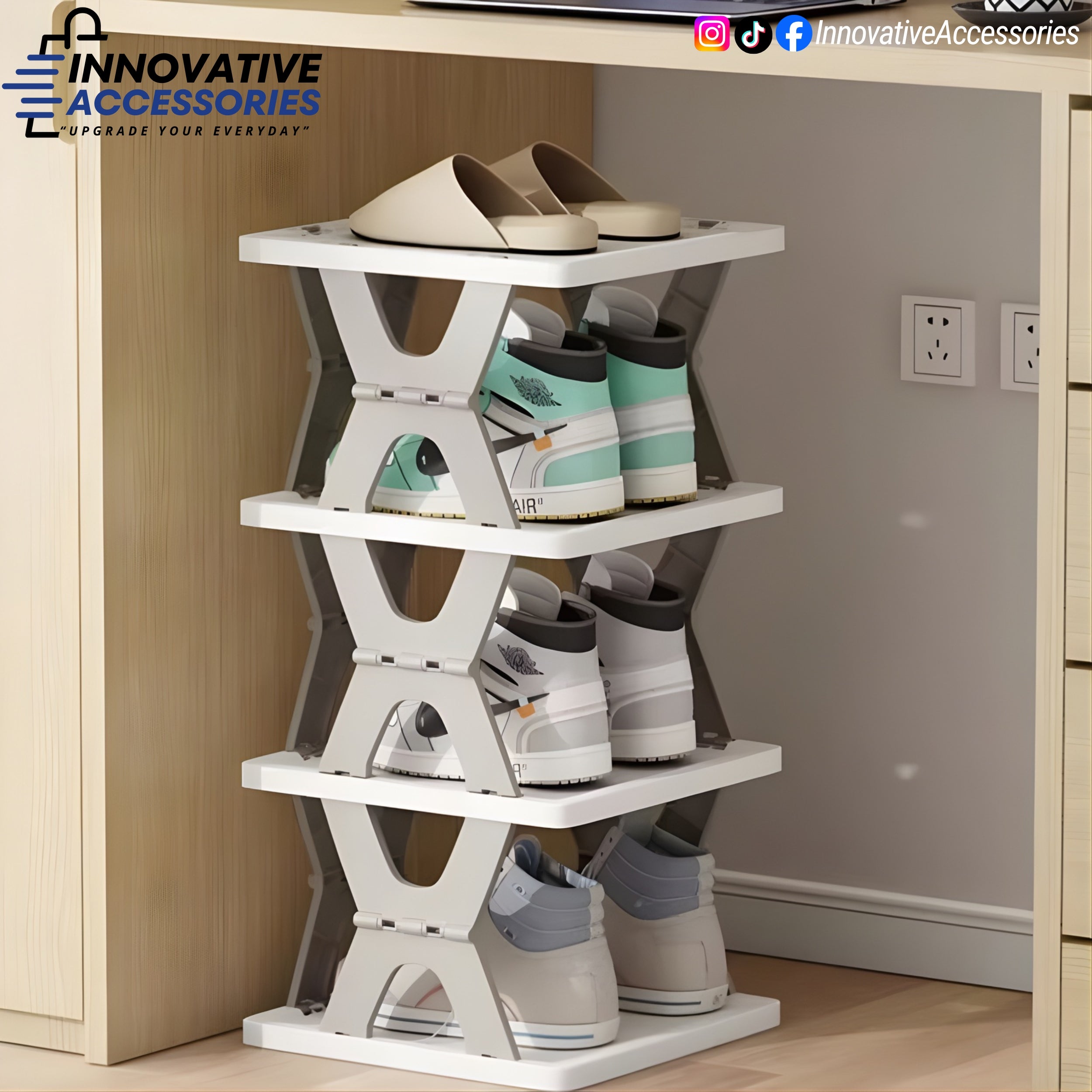 6-Tier Multifunctional X-Shape Storage & Shoe Rack