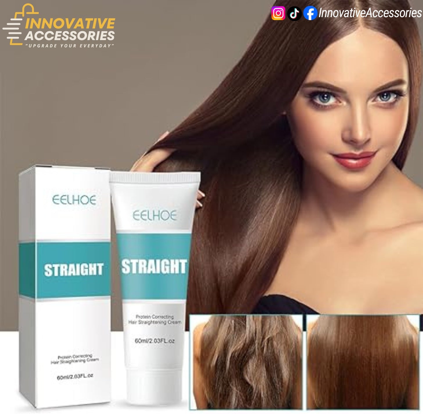 Hair Straightening Cream – Frizz Control & Silky Smooth Finish